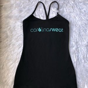 lululemon athletica Black Tank Top with Teal Logo